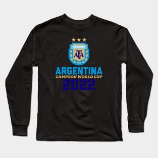 Argentina Campeón World Cup T-Shirt Long Sleeve T-Shirt
